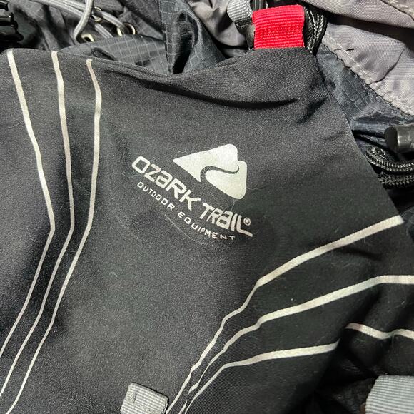 Ozark Trail 45L Montpelier Hiking Travel Backpack Hydration Compatible Black Red - Picture 12 of 12